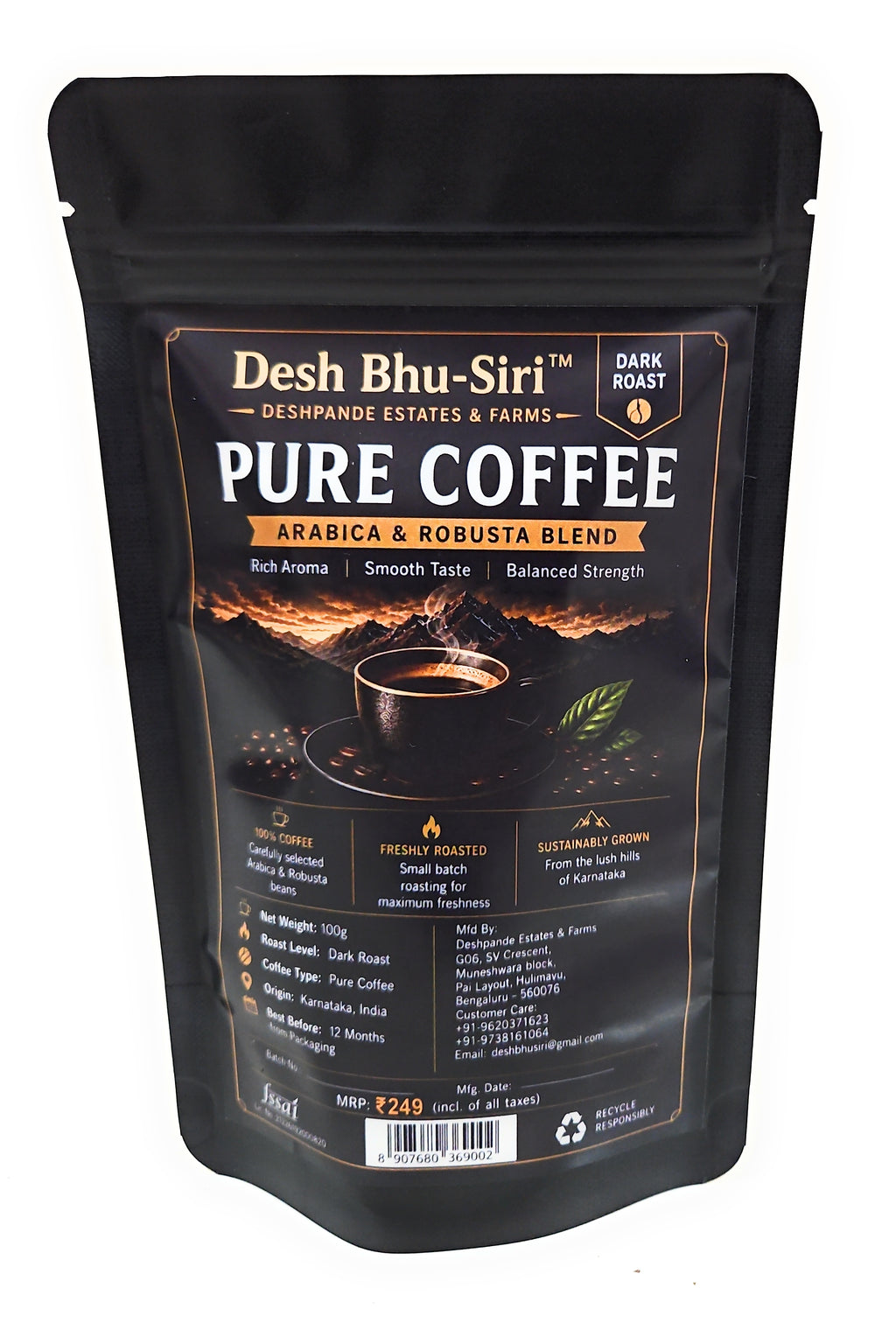 Desh Bhu-Siri Pure Coffee 100g